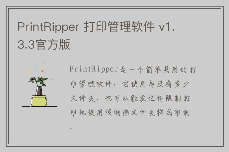 PrintRipper 打印管理软件 v1.3.3官方版