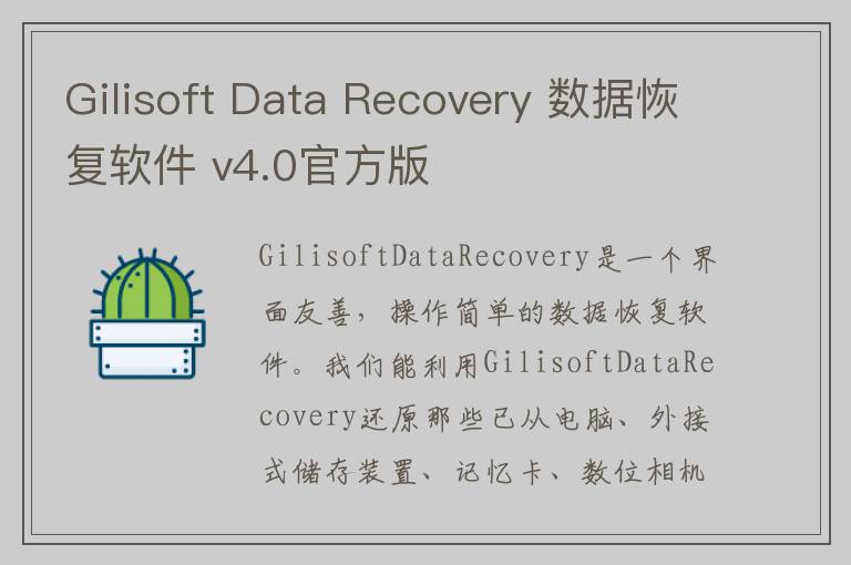 Gilisoft Data Recovery 数据恢复软件 v4.0官方版