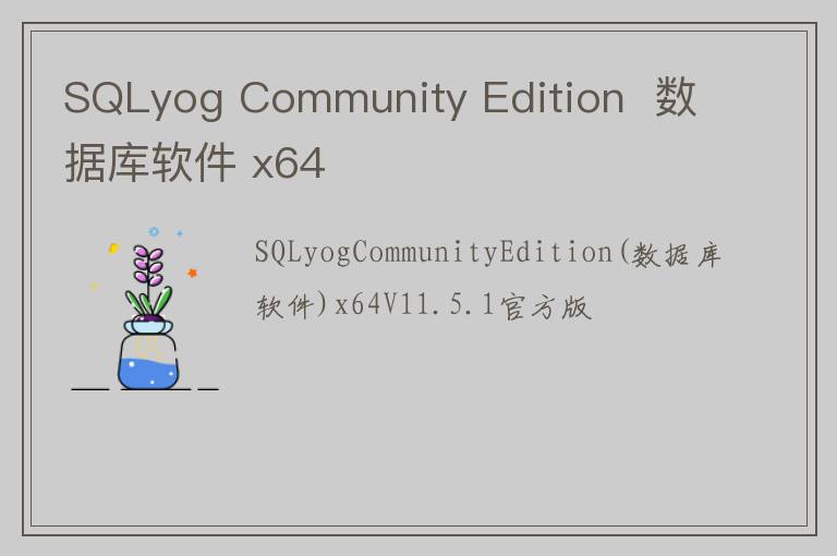 SQLyog Community Edition  数据库软件 x64