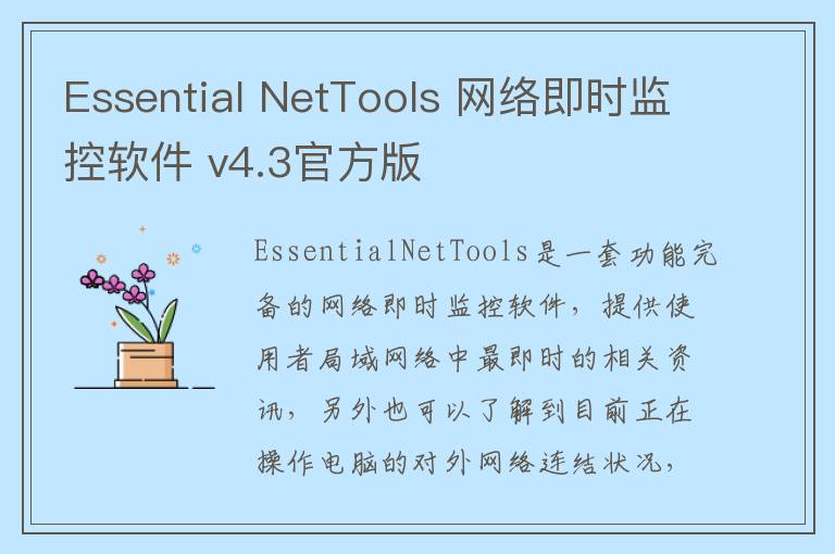 Essential NetTools 网络即时监控软件 v4.3官方版