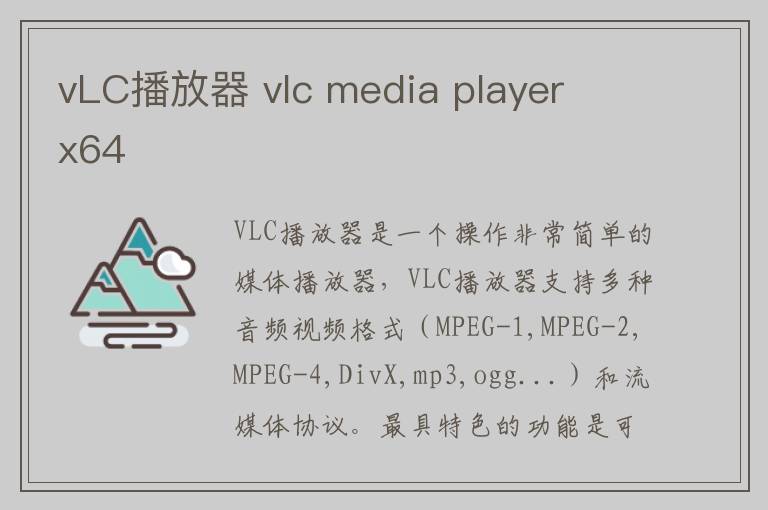 vLC播放器 vlc media player  x64