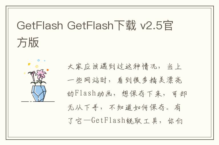 GetFlash GetFlash下载 v2.5官方版