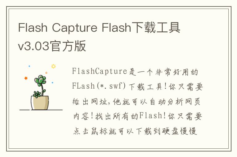 Flash Capture Flash下载工具 v3.03官方版
