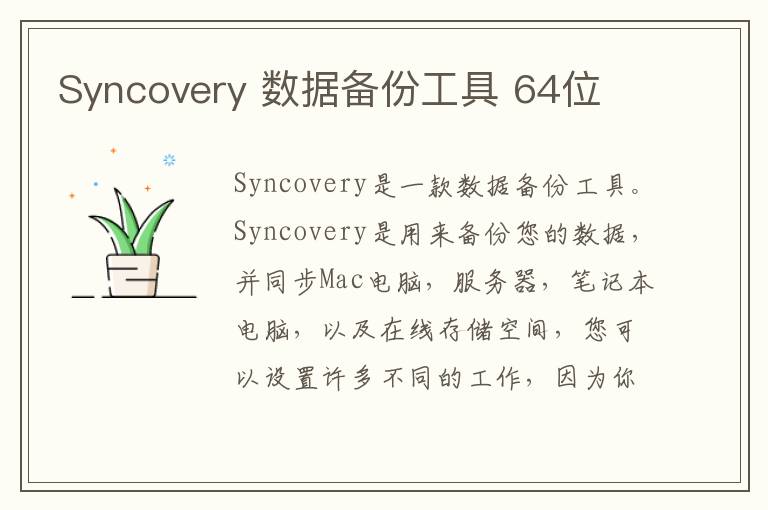 Syncovery 数据备份工具 64位