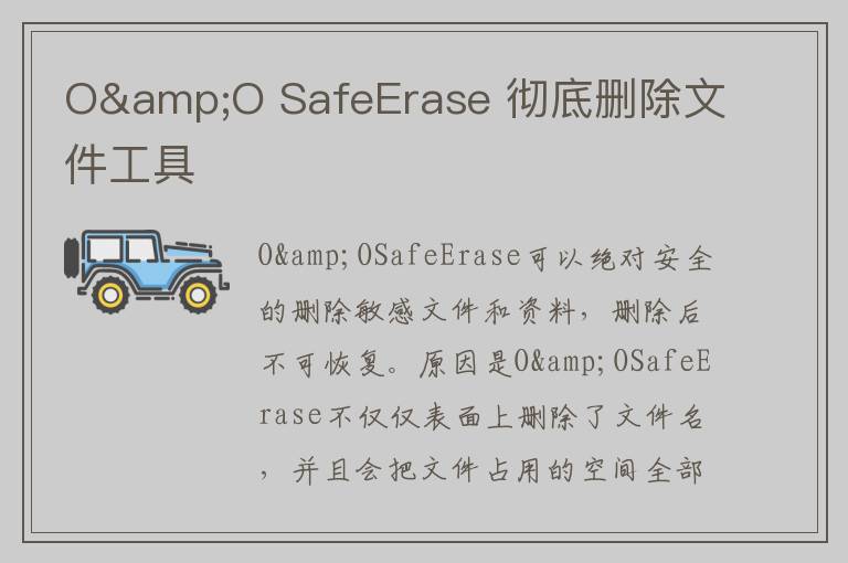 O&O SafeErase 彻底删除文件工具