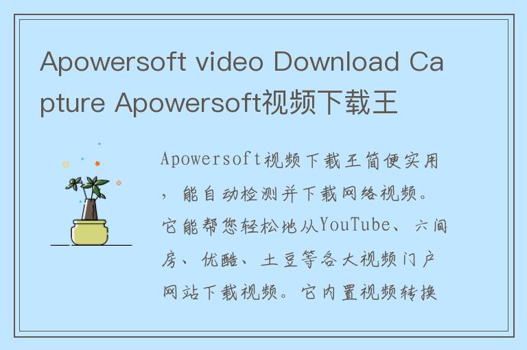 Apowersoft video Download Capture Apowersoft视频下