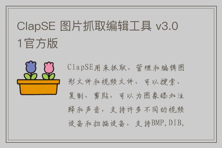 ClapSE 图片抓取编辑工具 v3.01官方版