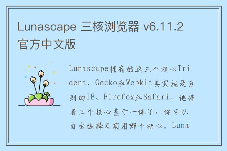 Lunascape 三核浏览器 v6.11.2官方中文版