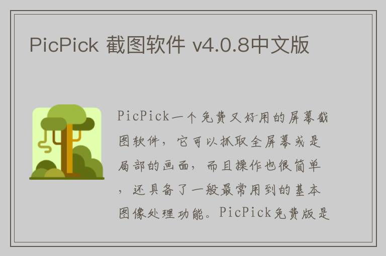 PicPick 截图软件 v4.0.8中文版