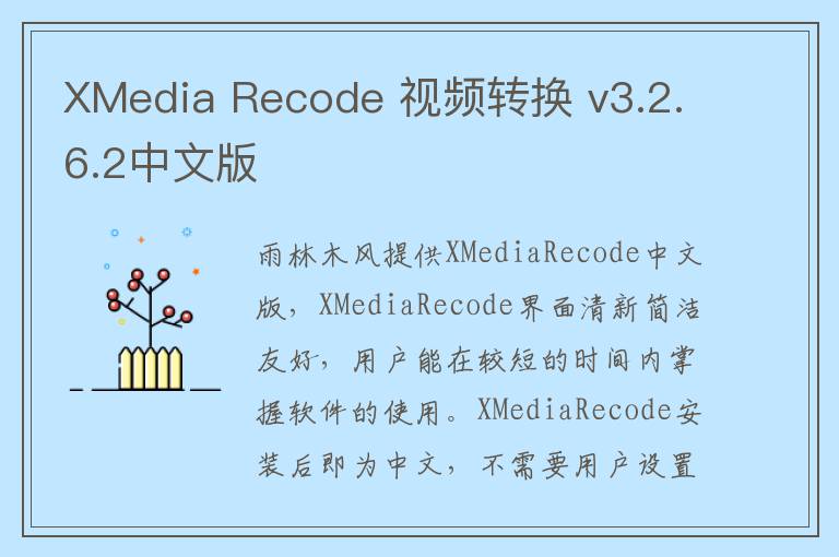 XMedia Recode 视频转换 v3.2.6.2中文版