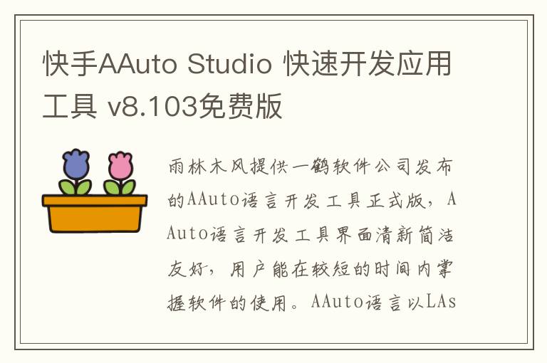 快手AAuto Studio 快速开发应用工具 v8.103免费版