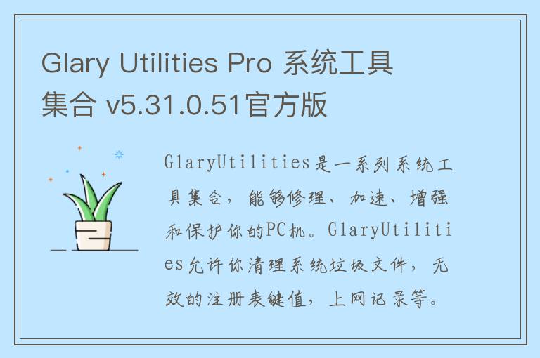 Glary Utilities Pro 系统工具集合 v5.31.0.51官方版