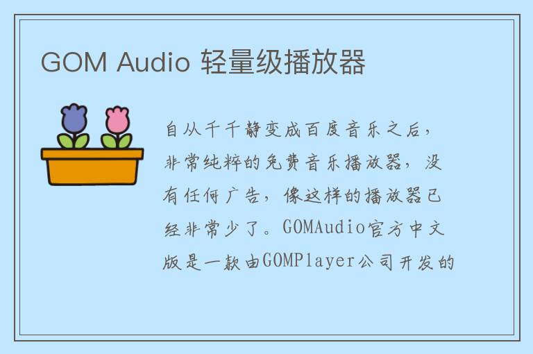 GOM Audio 轻量级播放器