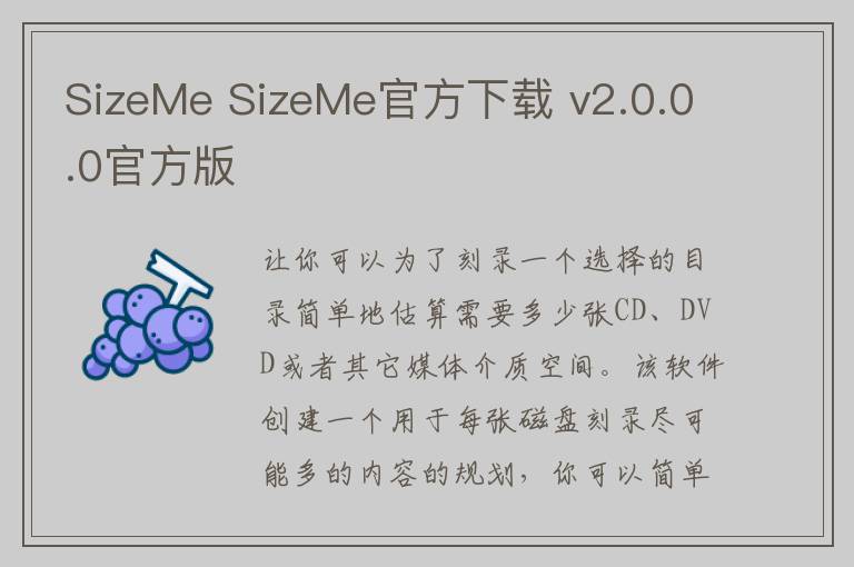 SizeMe SizeMe官方下载 v2.0.0.0官方版